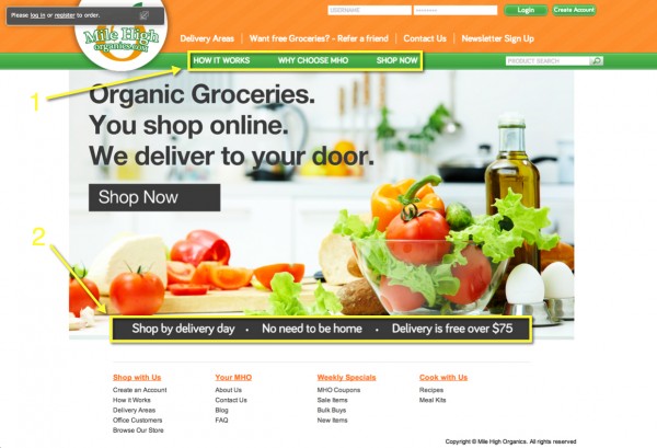 grocery website design