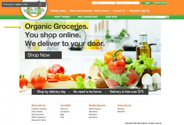 grocery website design
