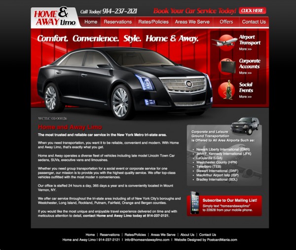 car service website design