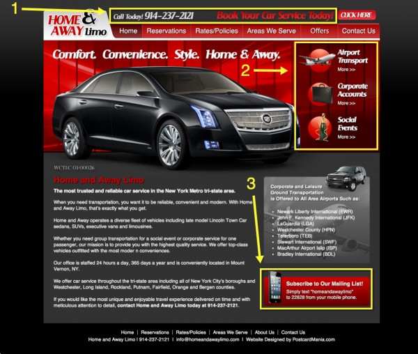 car service website design