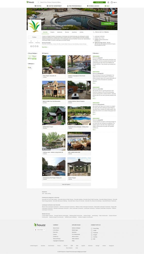 Country Gardens Landscaping Houzz Example