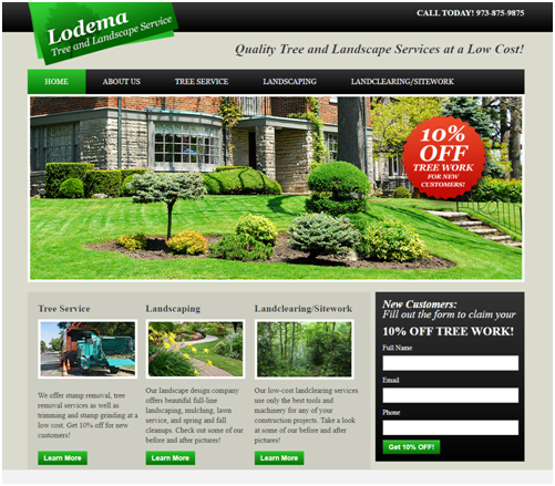 landscaping website example