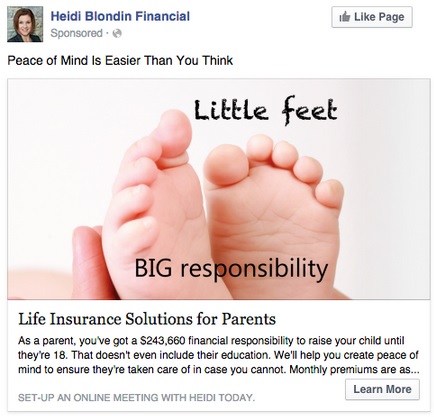 example insurance facebook ad