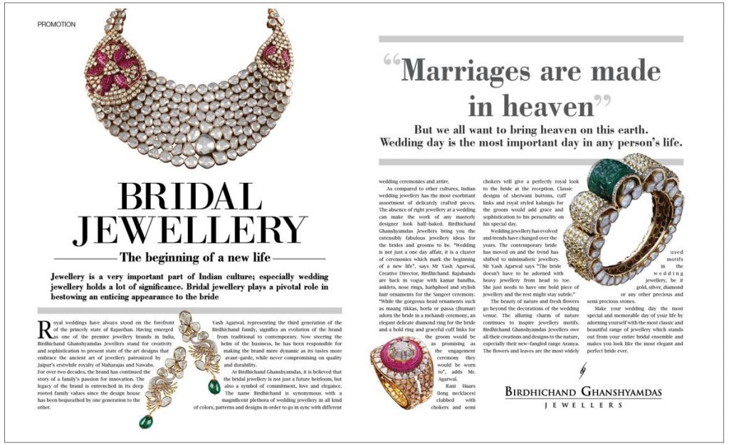 jewelry in a magazine
