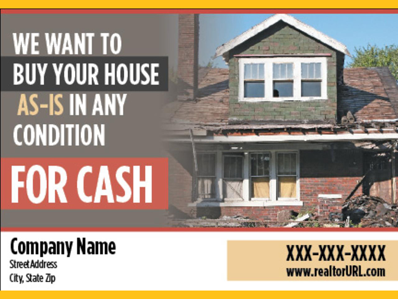 We Buy Houses Cash Postcards