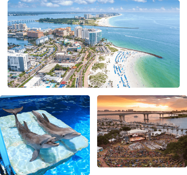 sunny clearwater beach collage