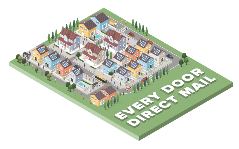 Every Door Direct Mail - an aerial view of a residential neighborhood