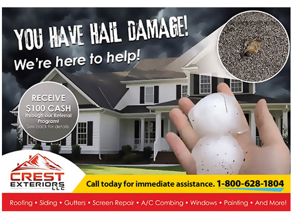 Example postcard design reused as a matching online ad (1 of 5)