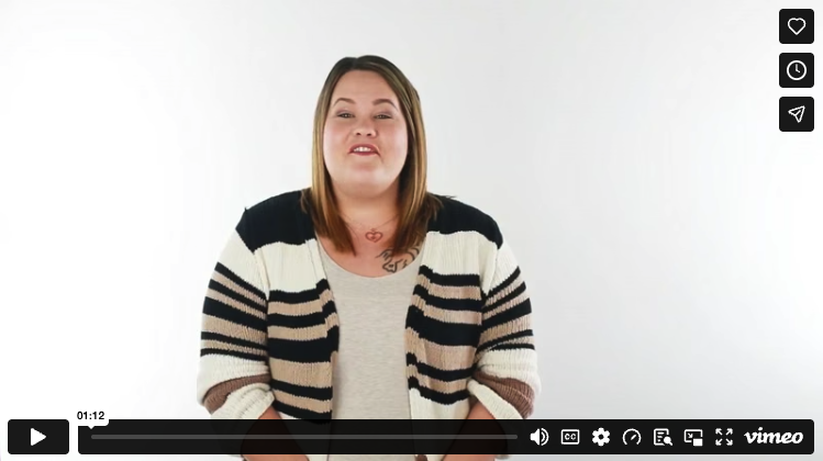 Megan sharing their PostcardMania story