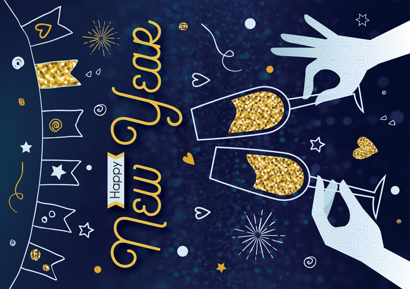 Holiday marketing postcard example