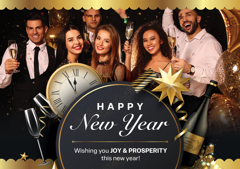 Holiday marketing postcard example