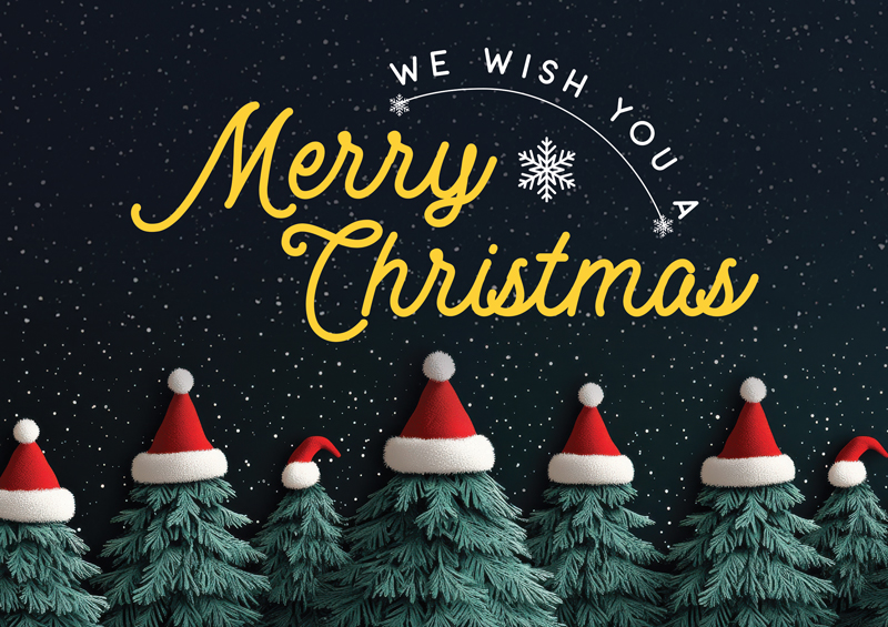 Holiday marketing postcard example