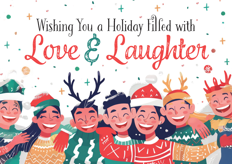 Holiday marketing postcard example