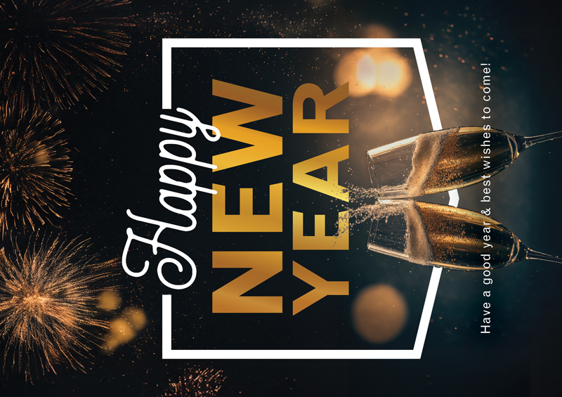 Holiday marketing postcard example