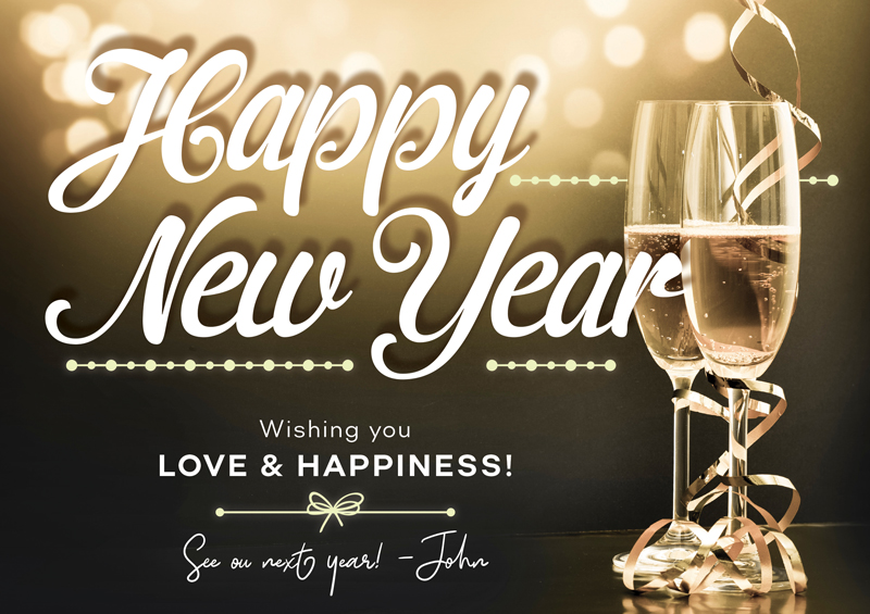 Holiday marketing postcard example