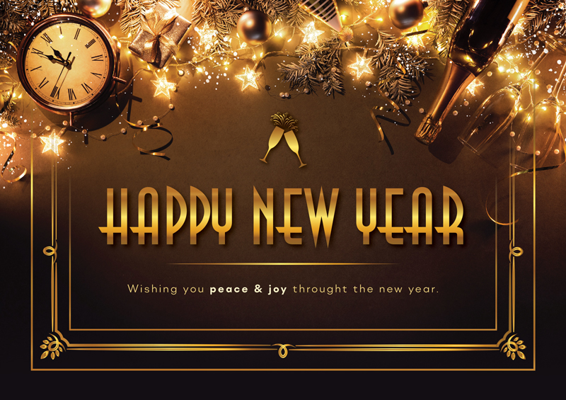Holiday marketing postcard example