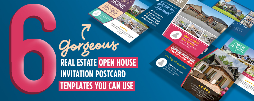 6 gorgeous real estate open house invitation postcard templates you can use