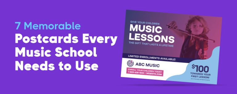 7 Memorable Postcards Every Music School Needs To Use