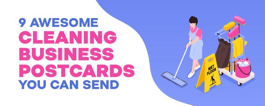 cleaning business postcards