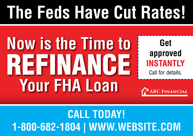 FHA loans mortgage mailers
