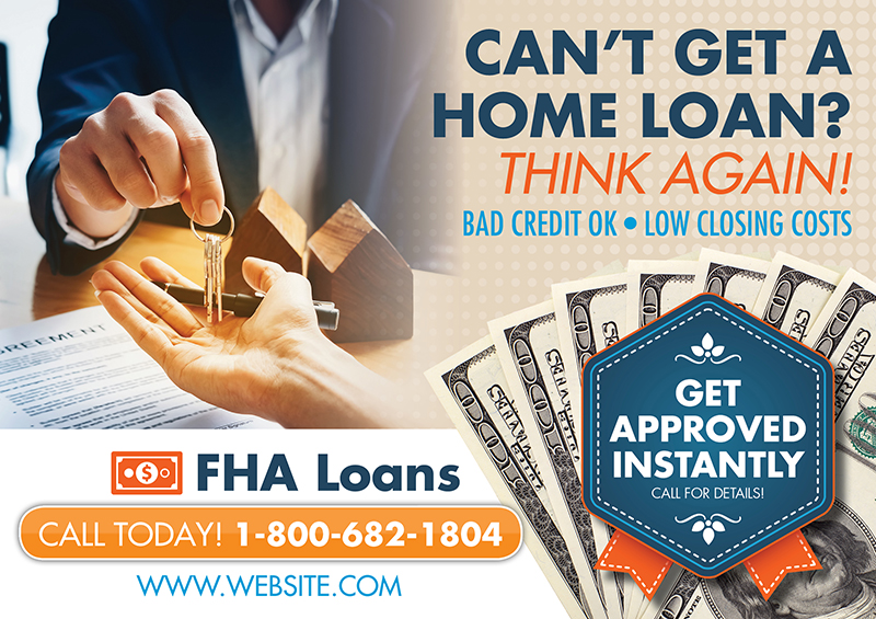 FHA loans postcard