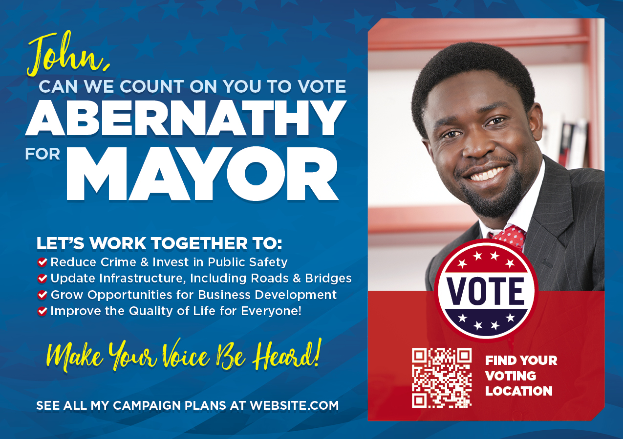 political postcard template