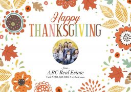6 Beautiful Thanksgiving Real Estate Postcards You Can Use