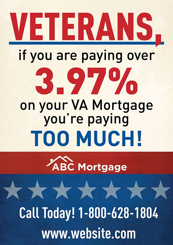 VA loans postcards