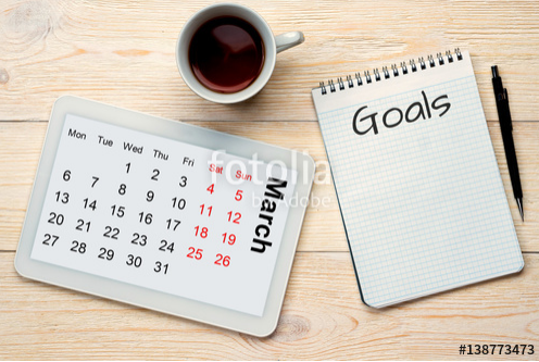 calendar and goals