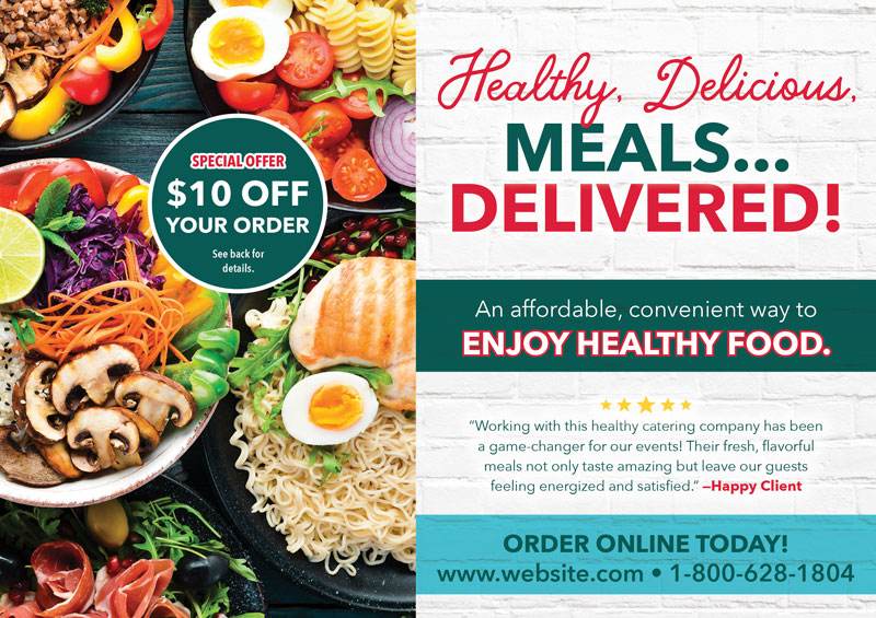 catering postcard idea