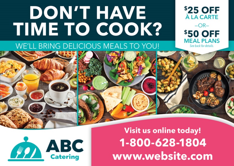 catering postcard template
