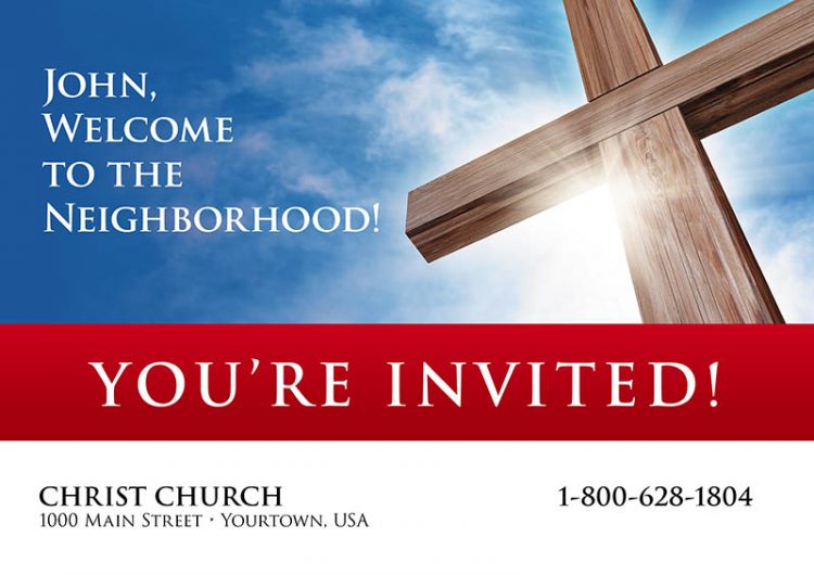 church direct mail postcards