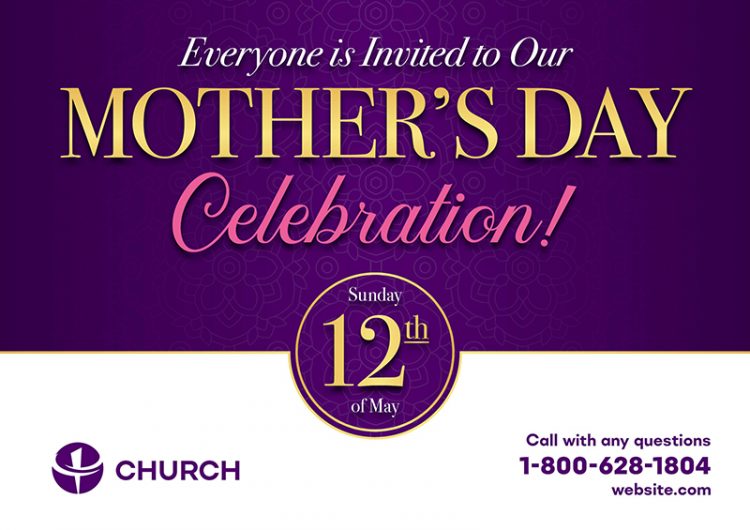 church invitation postcard