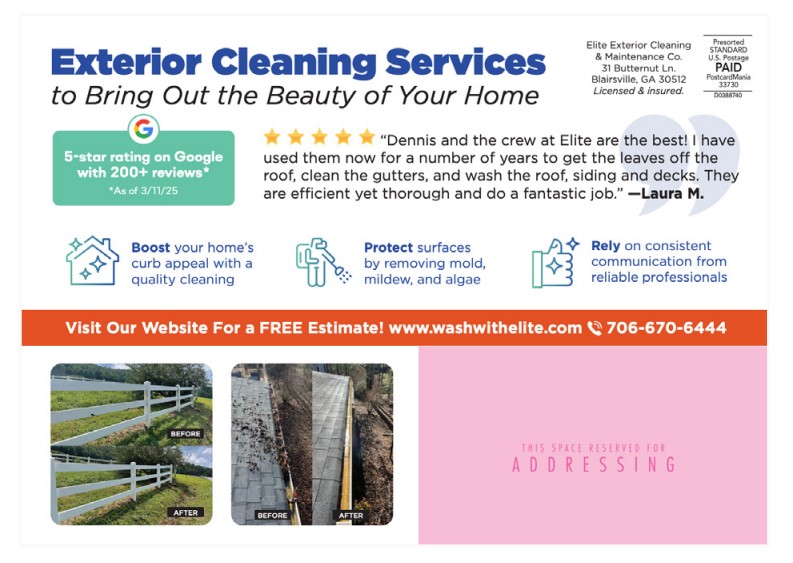 cleaning postcard before and after photos