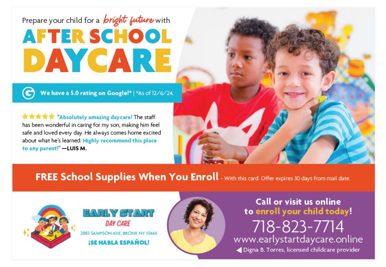 daycare postcard demographics example