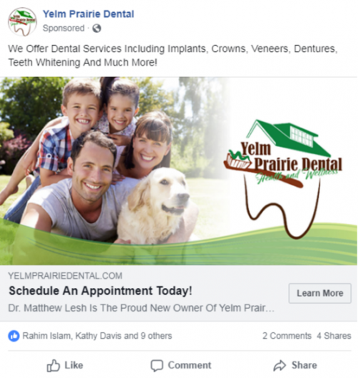 dental facebook ad