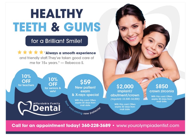 dental postcard example