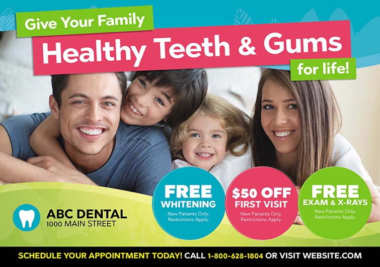 dental healthy teeth postcard