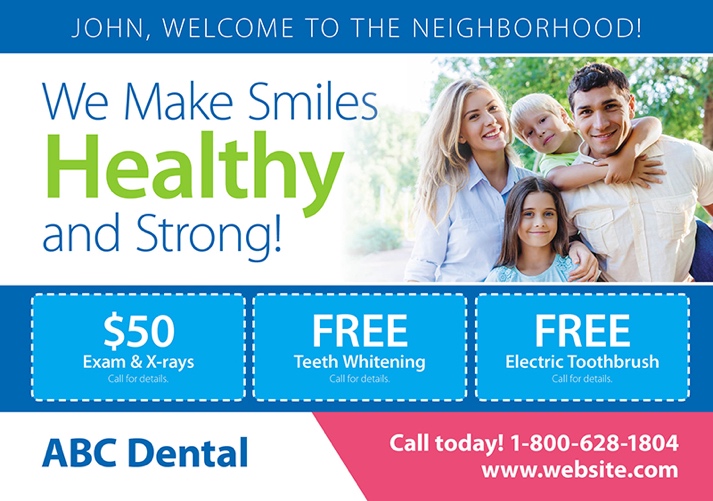dental healthy teeth postcard