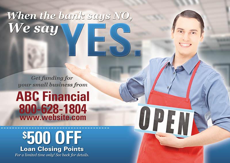 direct mail marketing for financial services