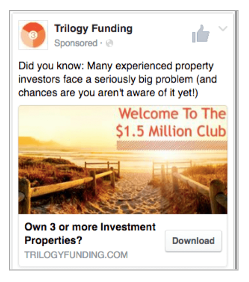 facebook ad for mortgage broker