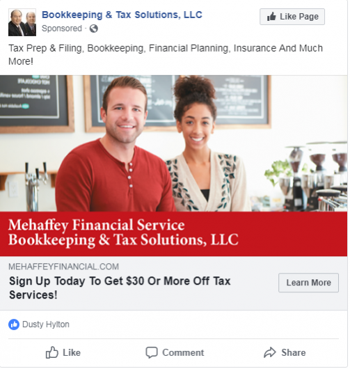 financial facebook ad