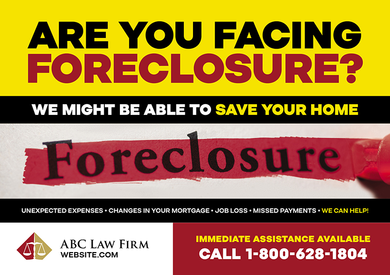 foreclosure postcard
