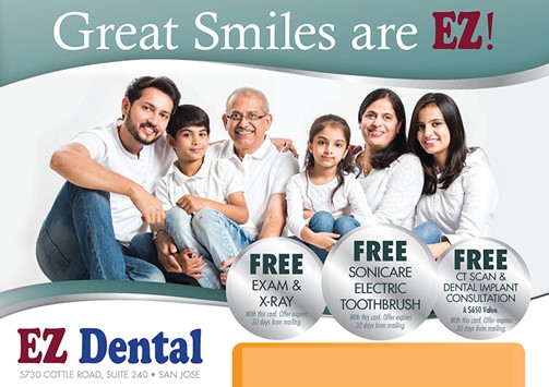 free electric toothbrush dental postcard