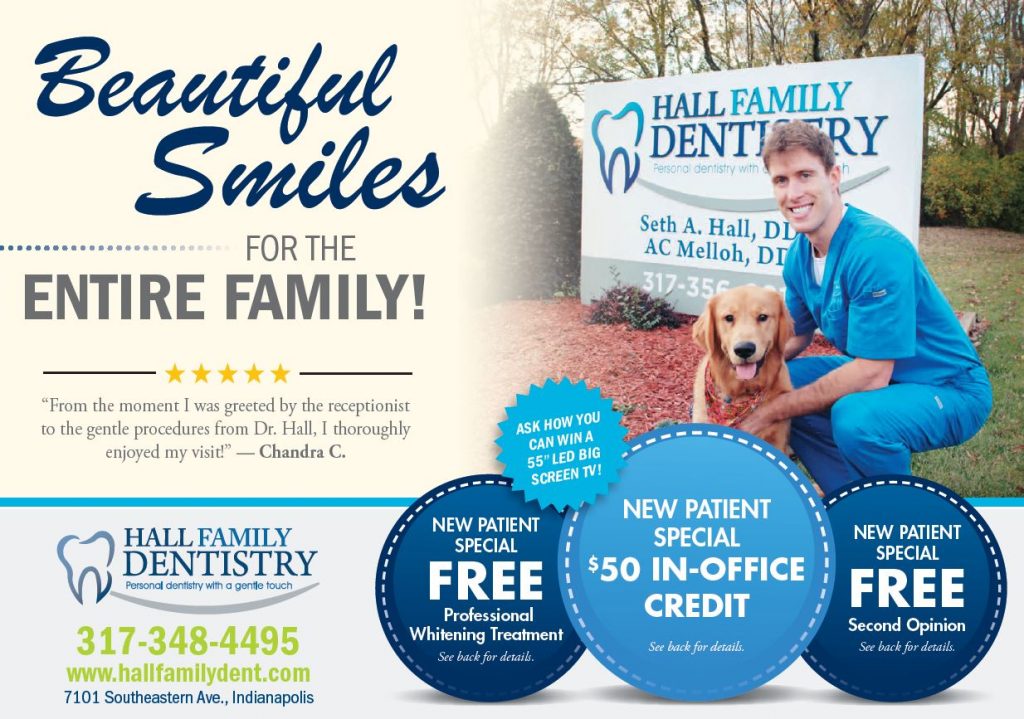 effective dental postcard design front