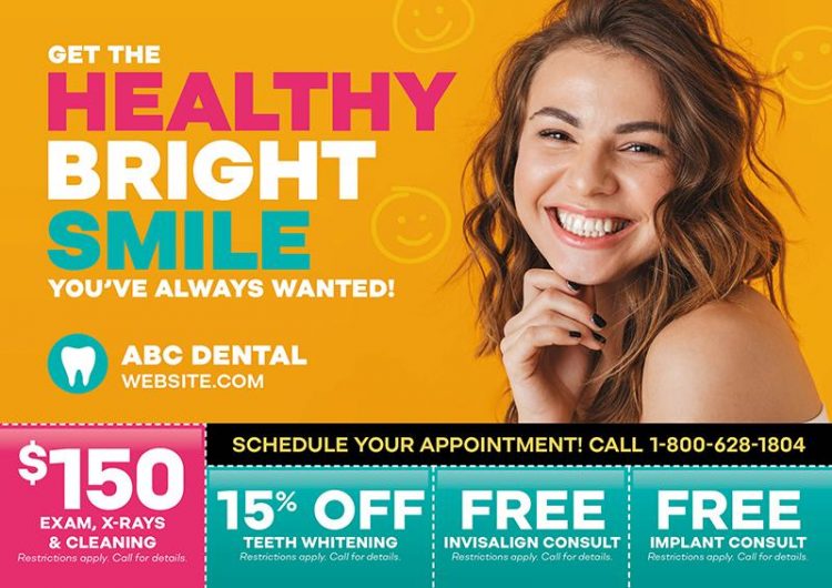 12 Genius Dental Direct Mail Templates for General Dentistry Postcard