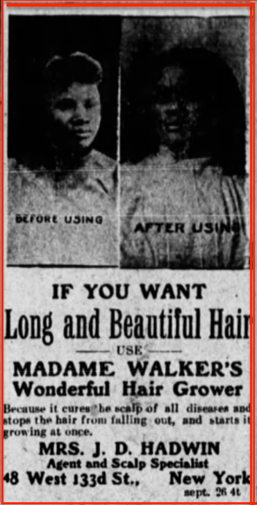 madame walker hair advertisement