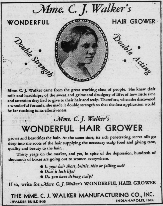 madame walker hair poster
