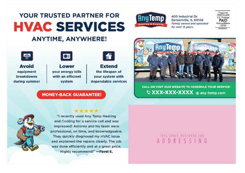 hvac postcard example