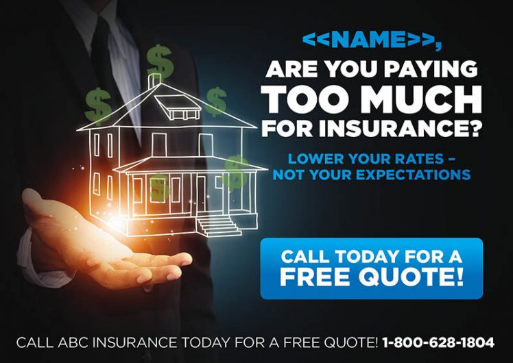 personalized postcard for insurance agent